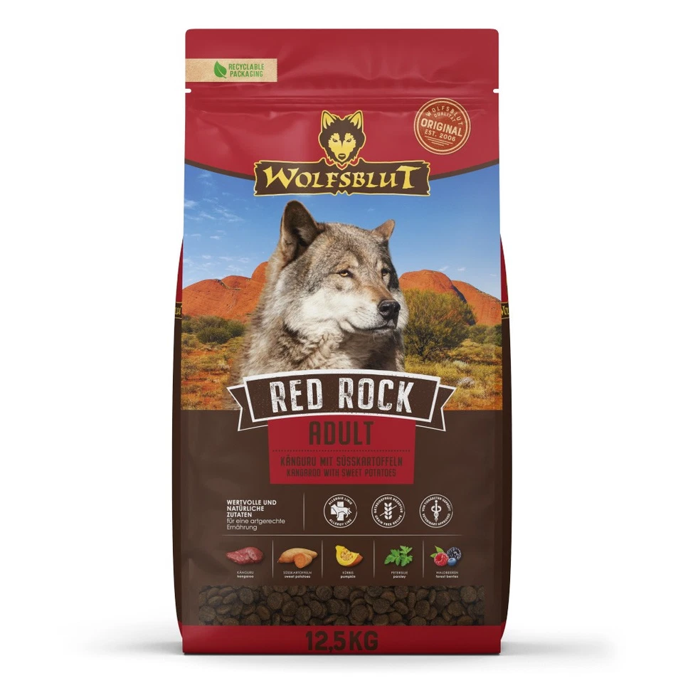 Wolfsblut Adult Red Rock - Kängurufleisch und Süßkartoffeln 12,5 kg - Bild 2 von 3