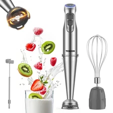 TENKER 1100W 5 In 1 Immersion Electric Hand Blender Stick Chopper Kitche 12Speed