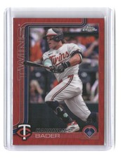 Harrison Bader /5 2025 Topps Chrome Red Refractor