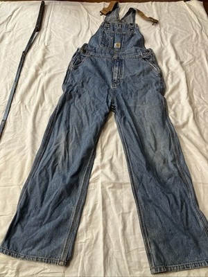 Carhartt LooseFit Straight Dungaree Size 10 Denim Blue Washed Vintage Vietnam M