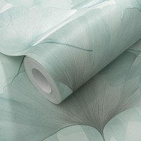 Erismann Ginko Dream Vinyl Tapete PetrolgrüN 10470-18 Elegant Botanisch