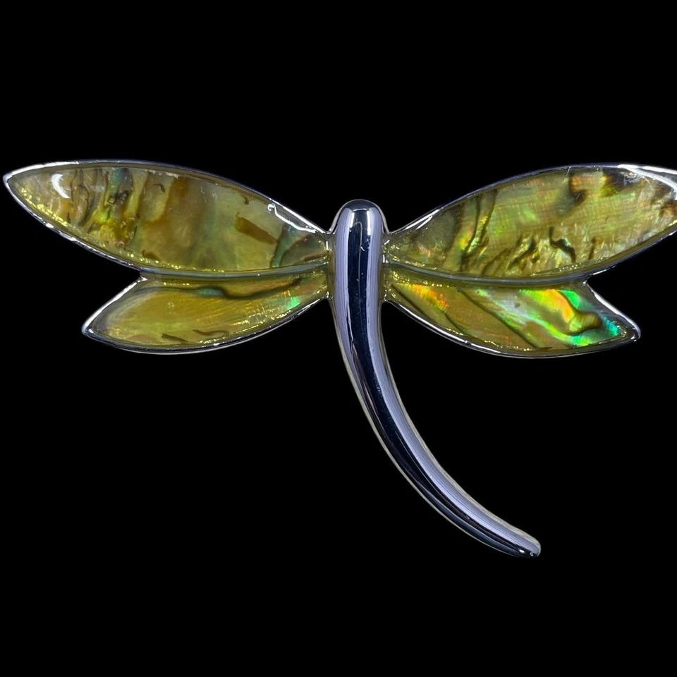 Broche Libélula Lia Sophia Abulón Iridiscente Naturecore Prendedor Usado Foto 2 de 4