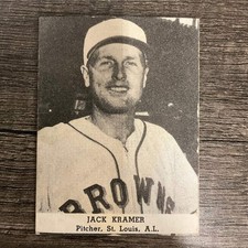 Jack Kramer 1947 Tip-Top Bread Baseball St. Louis Browns