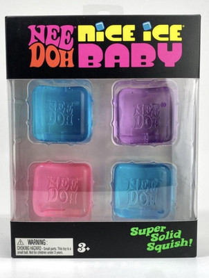 Nee Doh Tear-Resistant Gel Squeeze Ball Blue Purple Pink Stress Reliever Set