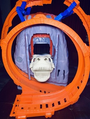 Hot Wheels Monster Truck T Rex Volcano & Tracks Only Lights Sound Trigger Works