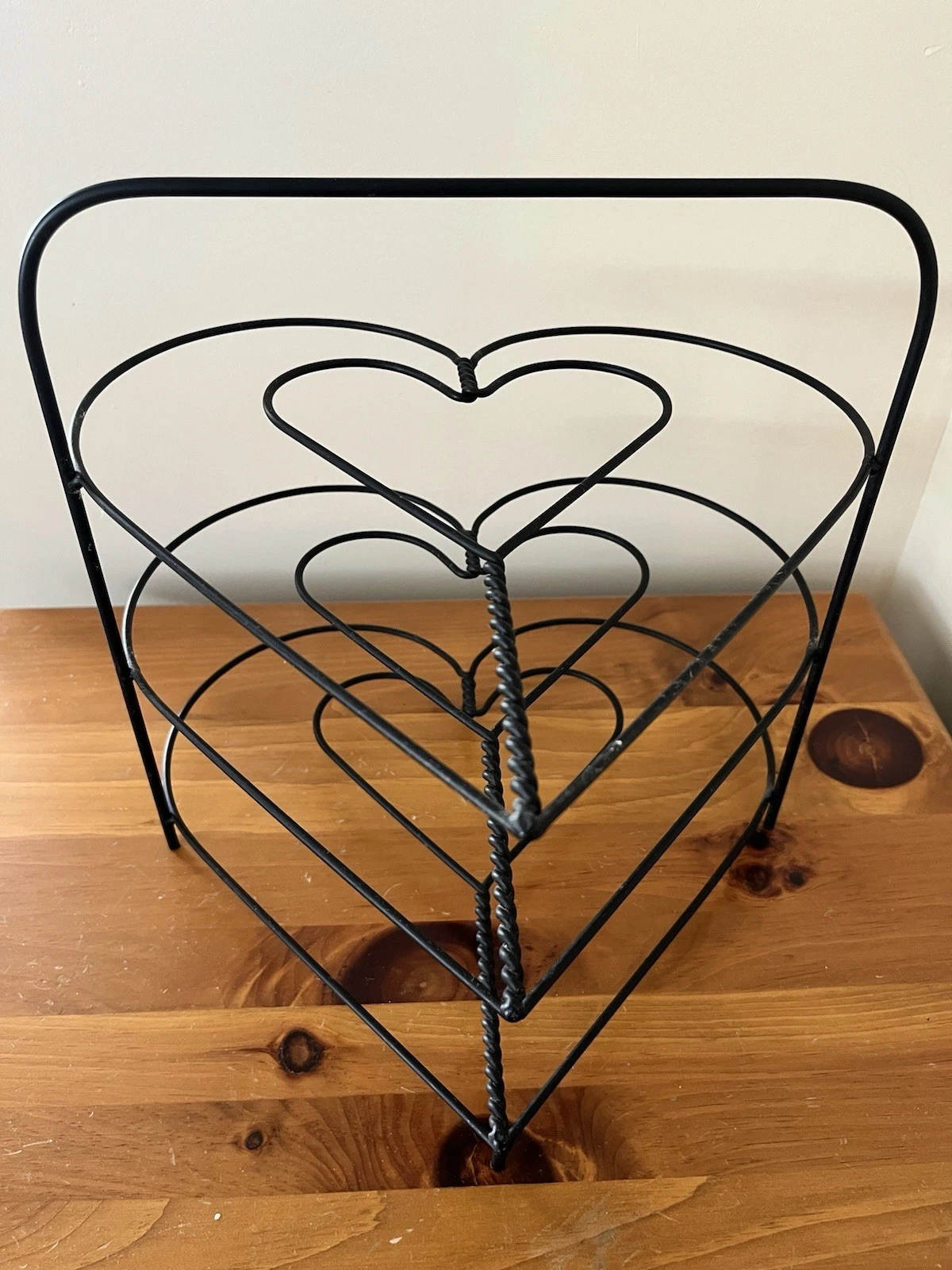 Vintage 3 Tier Pie Plate Holder Black Metal Stand Kitchen Decor