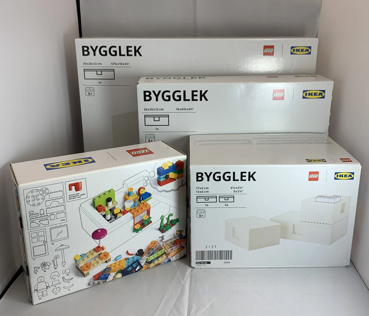 COMPLETE SET - IKEA BYGGLEK LEGO box with lid & Brick Sets