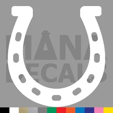 Horseshoe Vinyl Die Cut Decal Sticker - Horse Horses Luck Lucky Animal Farrier