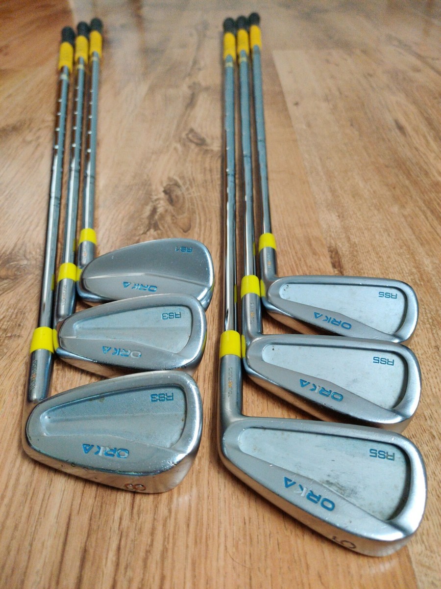 Set of 7 x Orka RS5 Tour Studio Irons 4-PW Stiff Steel Shafts Mixed Grips Set of 7 x Orka RS5 Tour Studio Irons 4-PW Stiff Steel Shafts Mixed Grips