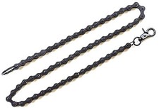Black Bike Chain Bikers Skaters Wallet Chain Keychain Punk Goth Trigger Clasp