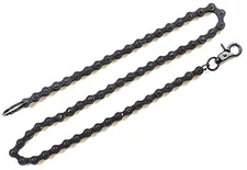 Black Bike Chain Bikers Skaters Wallet Chain Keychain  Punk Goth Trigger Clasp
