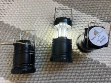 Set 3 DPCI ( 11347 ) Ultra Bright Mini 3 COB LED Expandable Camping Light.