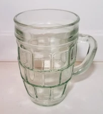 VTG Green Glass Beer Mug 8oz Kvass Drinkware Soviet USSR Neman Glass Factory