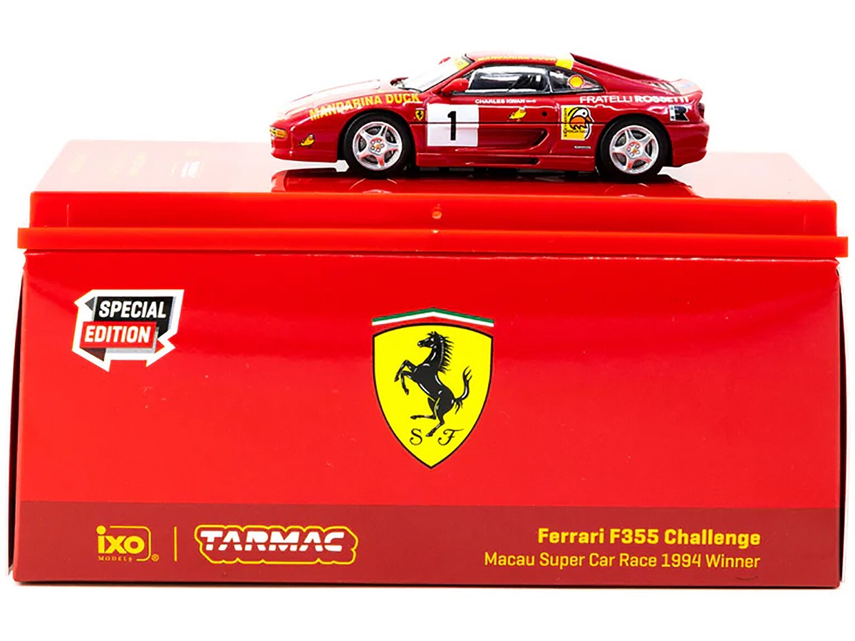 Ferrari F355 Challenge 1995 ミニカー In Stock) Tarmac Works 1/64 Ferrari F355 Challenge Yellow