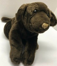 ANIMAL ALLEY Chocolate Brown Labrador Retriever Dog Plush Puppy Figure
