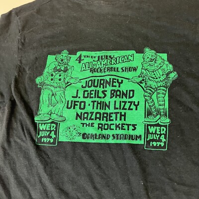 Vintage 70s Day On The Green 1979 Concert T Shirt Journey UFO Thin