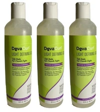 3 DevaCurl LIGHT DEFINING GEL Soft Hold No Crunch Styler 12 oz Each (667)