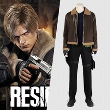 Resident Evil 4 Remake Leon S. Kennedy Outfits Cosplay Costume Shoes Coat Suits