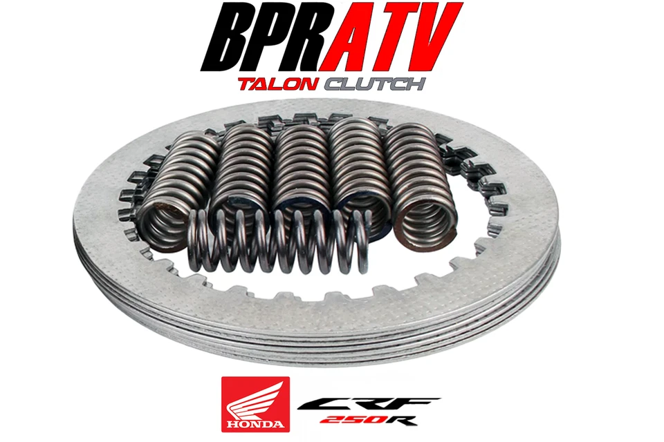 04-09 Kit de embrague de fibras y resortes placas de acero de alta resistencia Honda CRF250R CRF 250R Foto 3 de 4