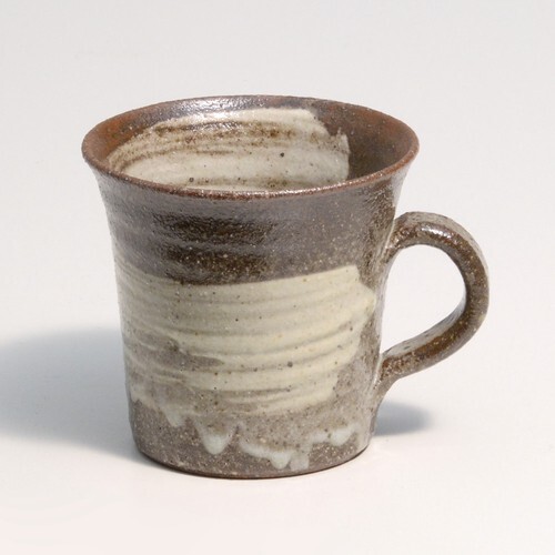 Tazza Da Tè In Ceramica Grezza In Stile Giapponese, Tazza Conica Retrò In Ceramica - Tazza Piccola A Imbuto Da 100 Ml,Handmade Coarse Pottery Coffee Mug with Base,riangolo Cono Funnel Shaped-A