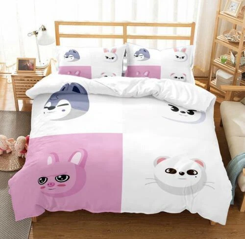 Stray Kid SKZOO Bedding Set Quilt/Duvet Cover Single Double King Pillowcases UK - Picture 19 of 31