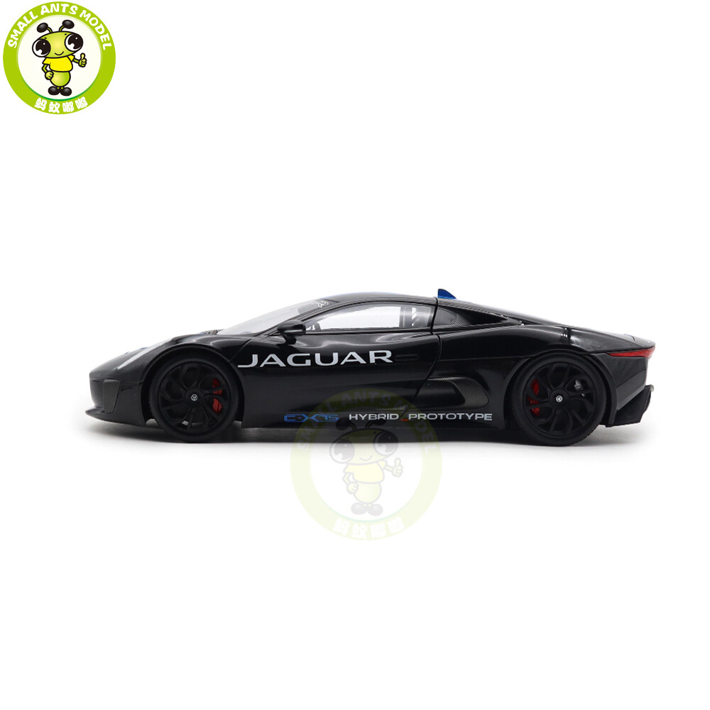 1/18 Jaguar C-X75 Black With Blue Stripes Almost Real 810603