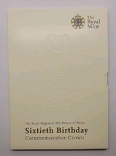 2008 Prince Charles Sixtieth 60th Birthday UK BUNC Five Pounds £5 coin Pack