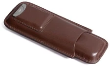 Prestige Import Group Cigar Leather Case w/ Cutter (Brown)