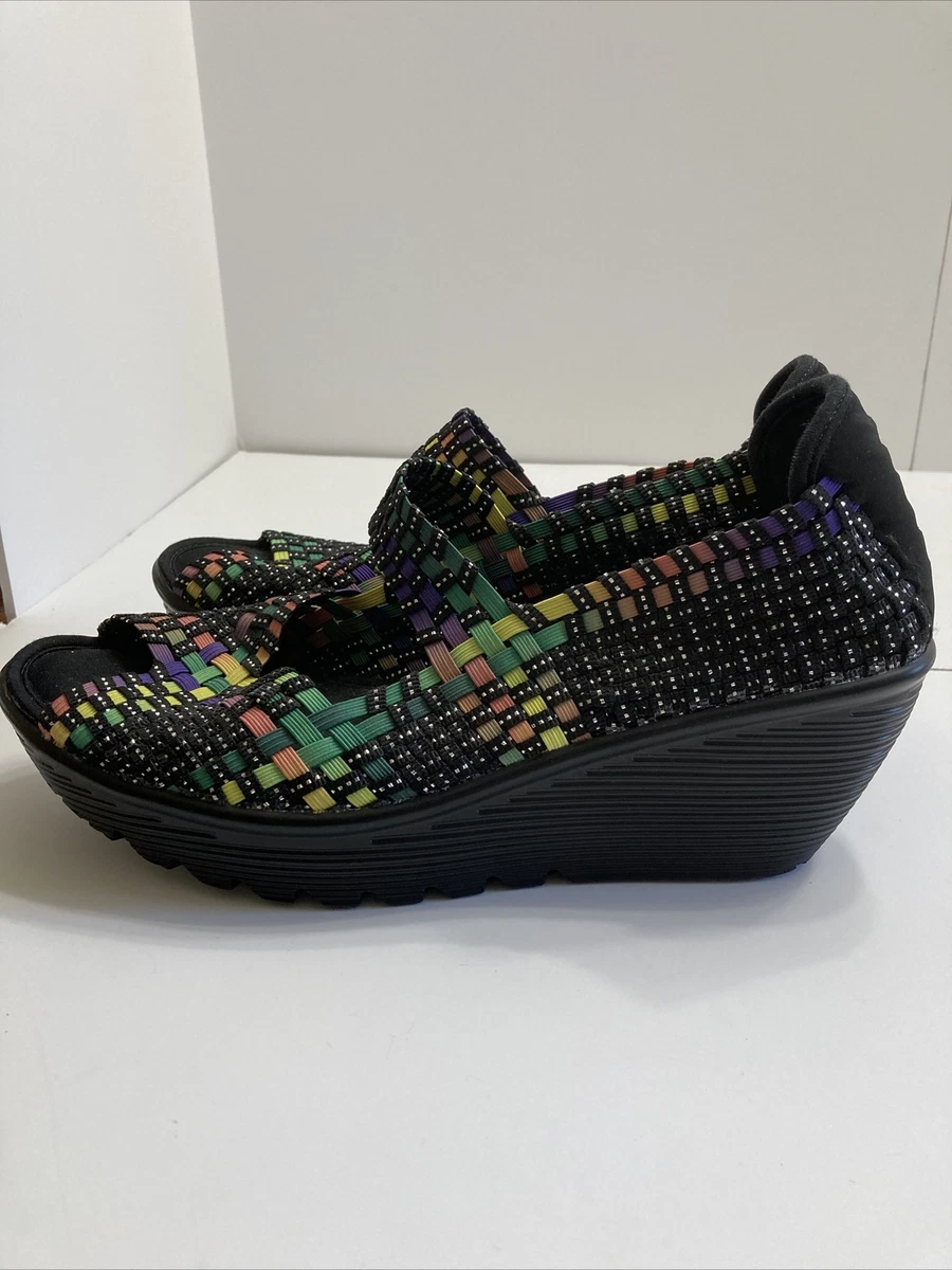 9s black sales wedge sandals