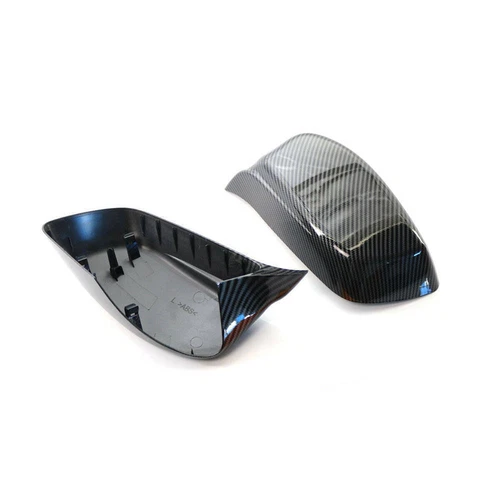M Style Carbon Fiber Side Rearview Mirror Cover Caps For 2004-2007 BMW E60 E61 - Picture 7 of 7