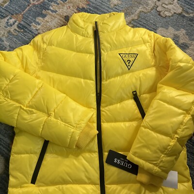 GUESS Full Zip Polyester Puffer Jacket 3 Pockets Men XL  NWT $225 Authentic