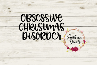 Obsessive Christmas Disorder Vinyl Decal Sticker for 8" glass block Obsessive Christmas Disorder Vinyl Decal Sticker for 8" glass block