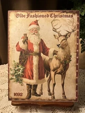 Old Fashioned Santa, Vintage Christmas, Handcrafted Plaque / Sign #3