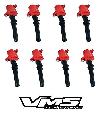 VMS RACING HIGH OUTPUT ENERGY RED IGNITION COIL FITS 99-04 FORD MUSTANG GT DG508