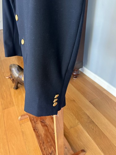 Lands’ End Boys Navy Blue Blazer Brass Button/Lined Size 16 - Picture 3 of 4