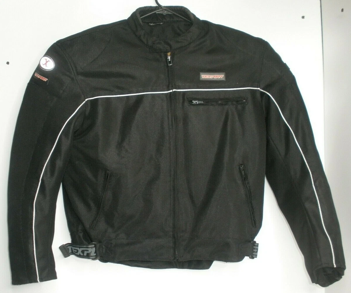 Men s Texport Motorcycle Riding Jacket Black Removable Liner Size