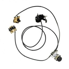 Front Rear Hydraulic Brake 3 Calipers Master Cylinder Assembly Go Kart Golf Cart