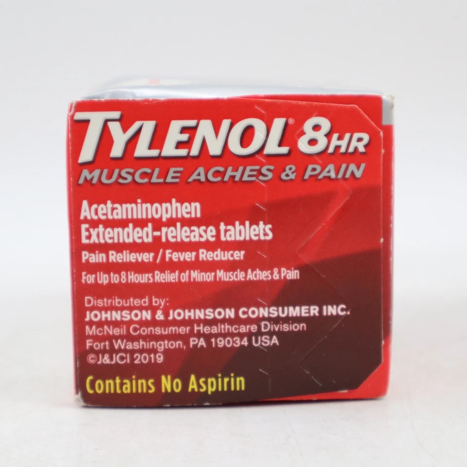 Tylenol 8Hr Muscle Aches & Pain 650mg Extended-Release 100 Caplets EXP 06/2026+ - Image 2 of 4