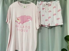 GELATO PIQUE Pokemon Sleep Cool touch print T-shirt  shorts set slowpoke pink