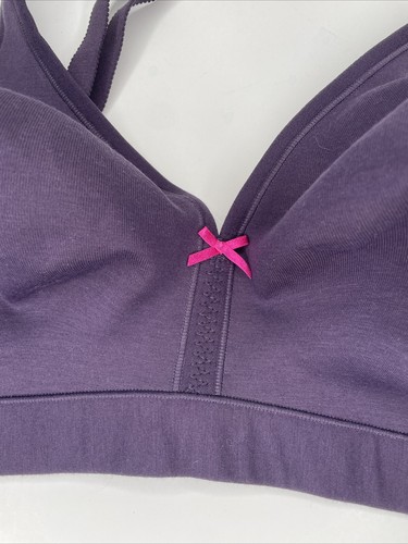 Soutien-gorge Cacique noir non doublé sans fil 46C violet neuf avec étiquettes - Photo 2/5