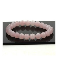 Armband Perlen Rosenquarz 8 Mm