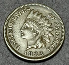 1883 Better Date Indian Head Cent Penny XF