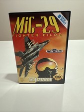 MiG-29 Fighter Pilot (Sega Genesis, 1993) Complete CIB with manual, hard shell