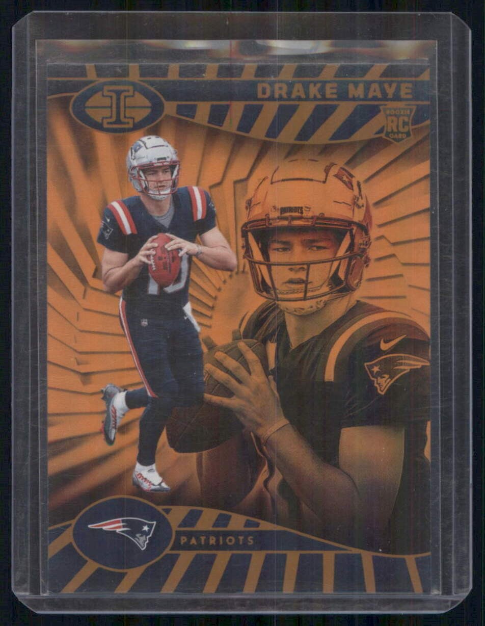2024 Panini Illusions #59 Drake Maye Orange Trophy Collection