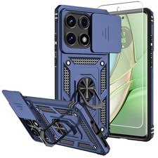 for Motorola Edge 2025 Case, Screen Protectors  Camera Cover, 16ft Drop Blue