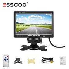 ESSGOO 7 Zoll TFT LCD Rückfahr HD Bildschirm Monitor für PKW LKW Rückfahrkamera