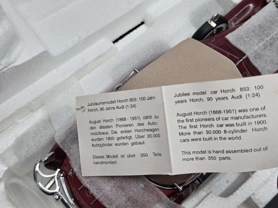 Horch 853 1936 Car Model 1:24 German CMC Modell Germany - Image 3 of 4