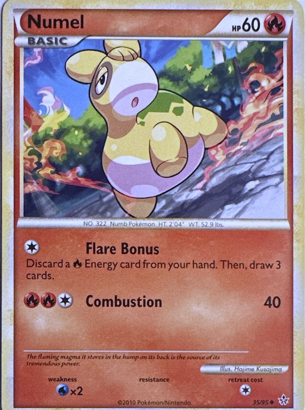 Numel 35/95 Uncommon HGSS Unleashed Pokemon Lightly Played