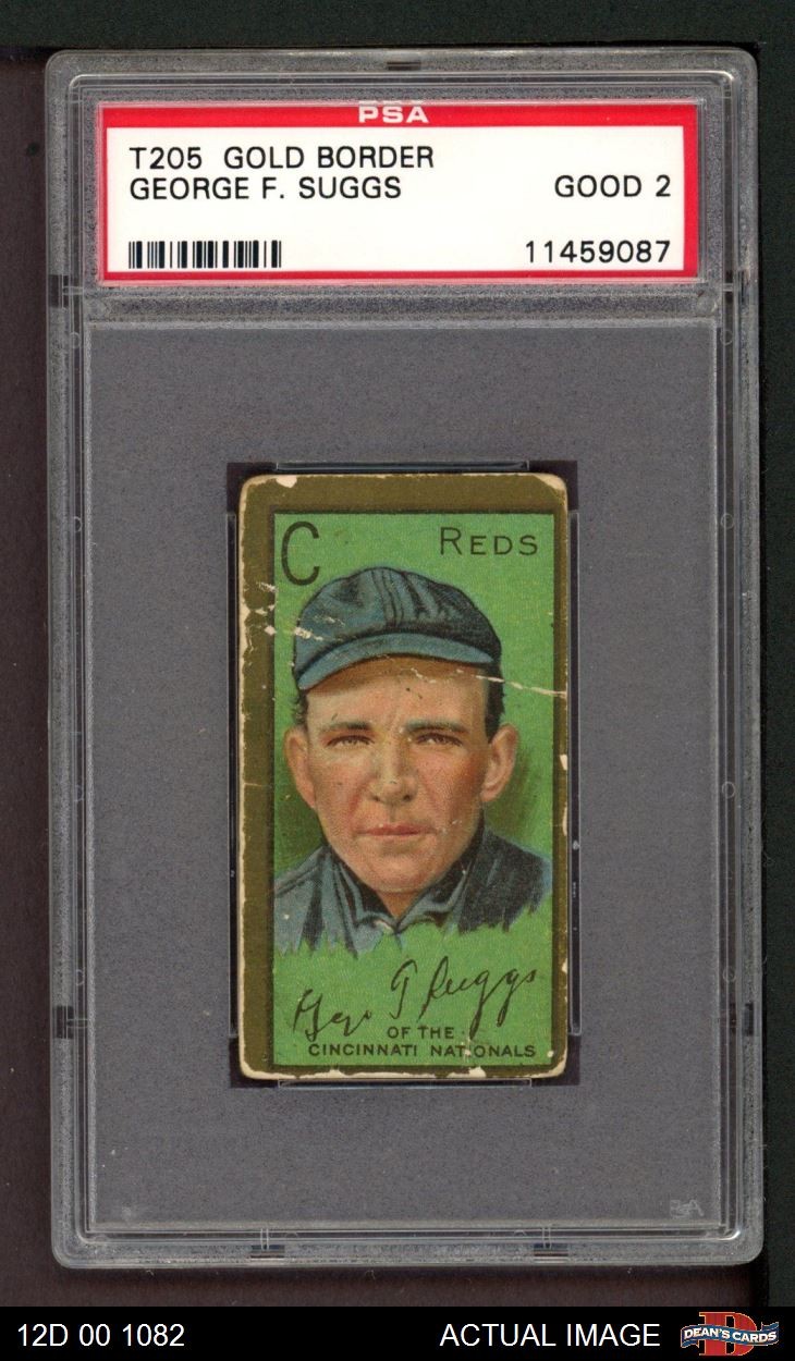 1911 T205 George Suggs Reds PSA 2 - GOOD