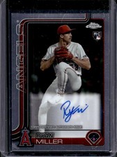 2025 Topps Chrome Ryan Miller Auto RC #RA-RM Angels Rookie
